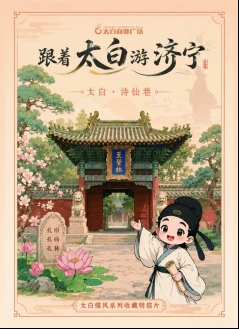 跟着太白游济宁明信片一